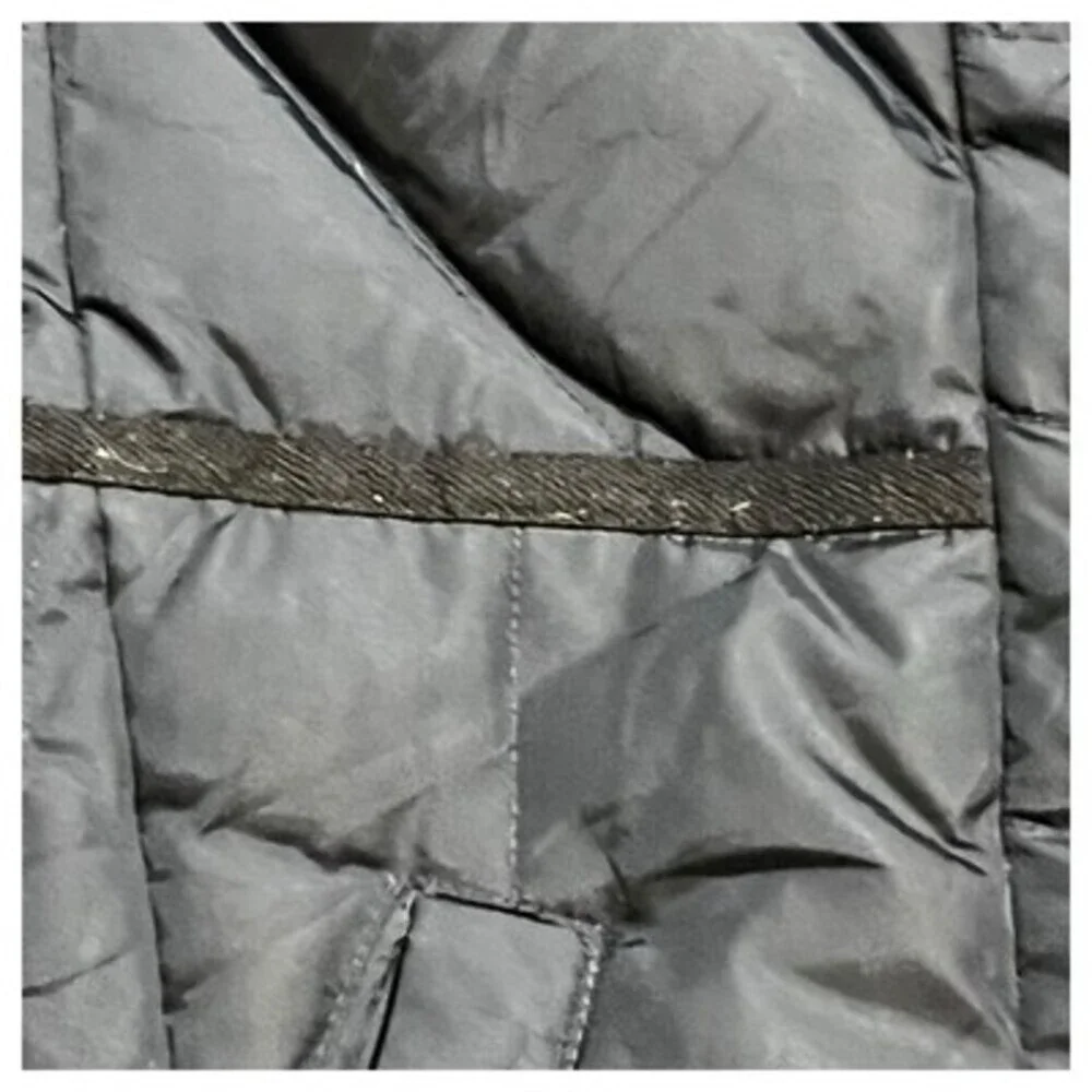 Madewell Womens XS Quilted Down Puffer Coat-Dark‎ Navy & Black Asymmetrical Zip - Picture 11 of 15